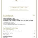 Menu LA PERGOLA Casablanca August 2023 401414-800800